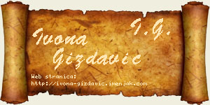 Ivona Gizdavić vizit kartica